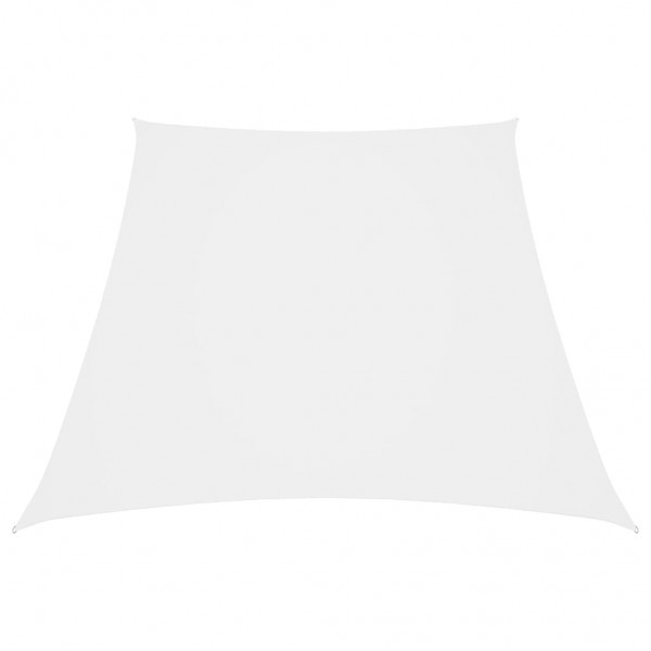 Toldo de vela trapezoidal de tela oxford blanco 4/5x4 m