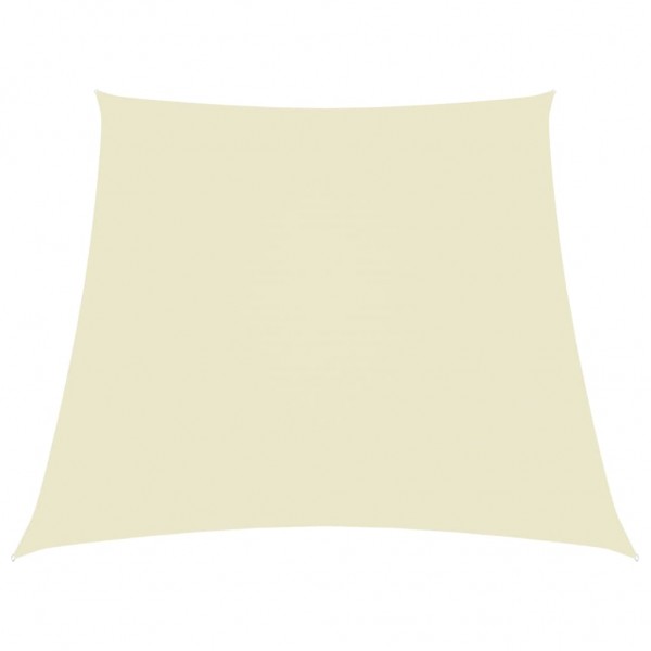 Toldo de vela trapezoidal de tela oxford crema 3/4x3 m