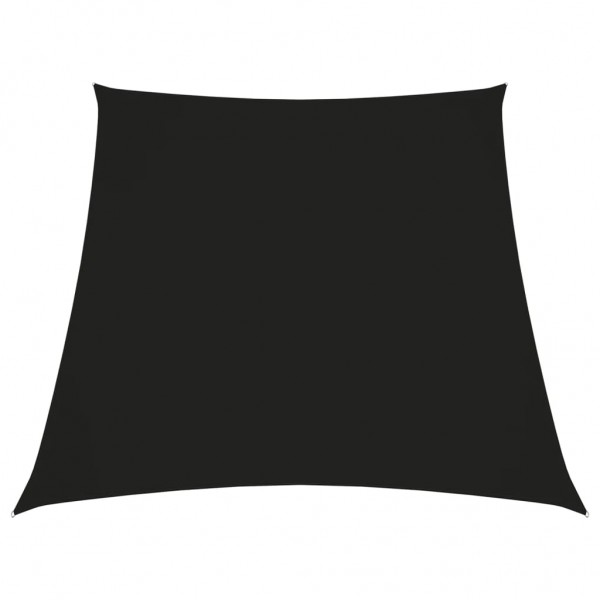 Toldo de vela trapezoidal de tela oxford negro 2/4x3 m