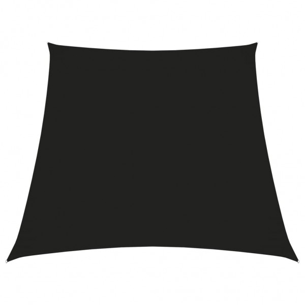 Toldo de vela trapezoidal de tela oxford negro 3/5x4 m