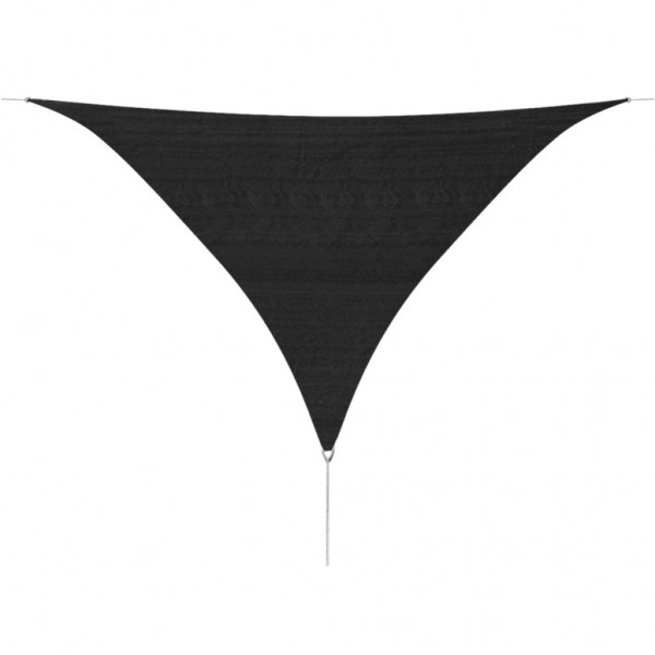 Toldo de vela triangular 3.6x3.6x3.6 m HDPE gris antracita