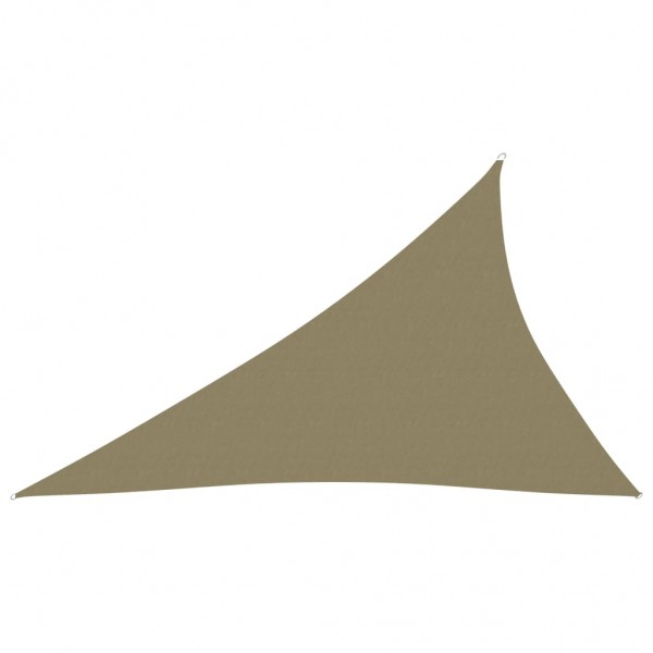 Toldo de vela triangular de tela oxford beige 3x4x5 m