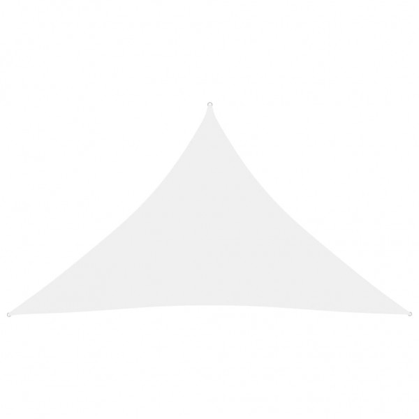 Toldo de vela triangular de tela oxford blanco 3.5x3.5x4.9 m