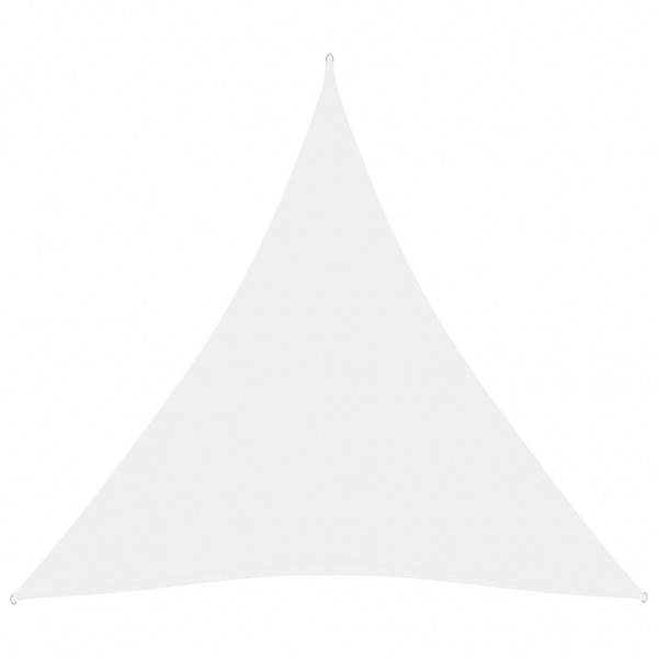 Toldo de vela triangular de tela oxford blanco 3.6x3.6x3.6 m