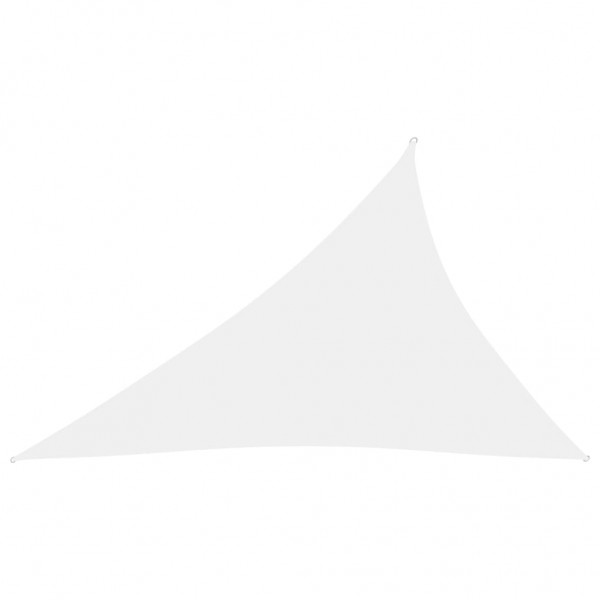 Toldo de vela triangular de tela oxford blanco 4x5x6.4 m