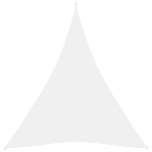 Toldo de vela triangular de tela oxford blanco 5x6x6 m