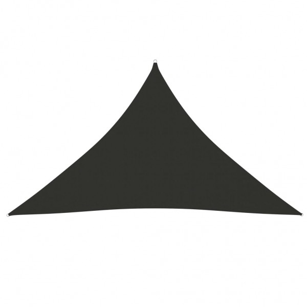 Toldo de vela triangular de tela oxford gris antracita 2.5x2.5x3.5 m