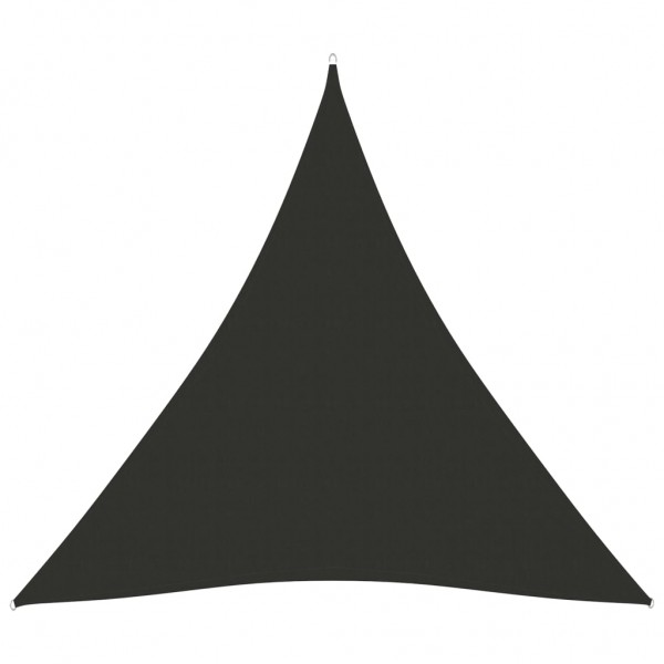 Toldo de vela triangular de tela oxford gris antracita 4x4x4 m