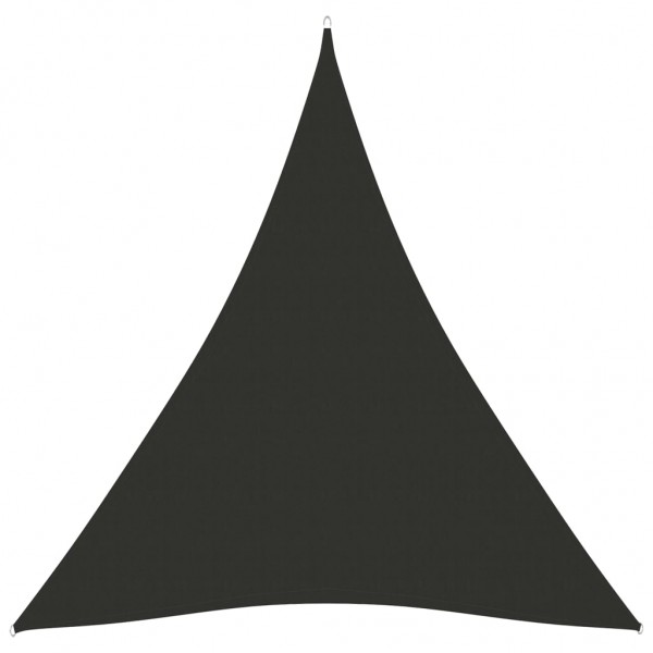 Toldo de vela triangular de tela oxford gris antracita 4x5x5 m