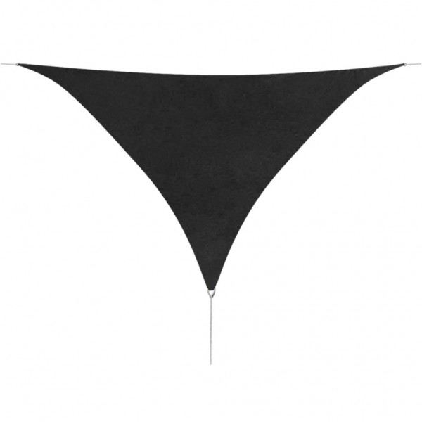 Toldo de vela triangular de tela oxford gris antracita 5x5x5 m
