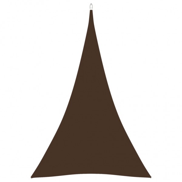 Toldo de vela triangular de tela oxford marrón 4x5x5 m