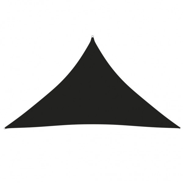 Toldo de vela triangular de tela oxford negro 3.5x3.5x4.9 m