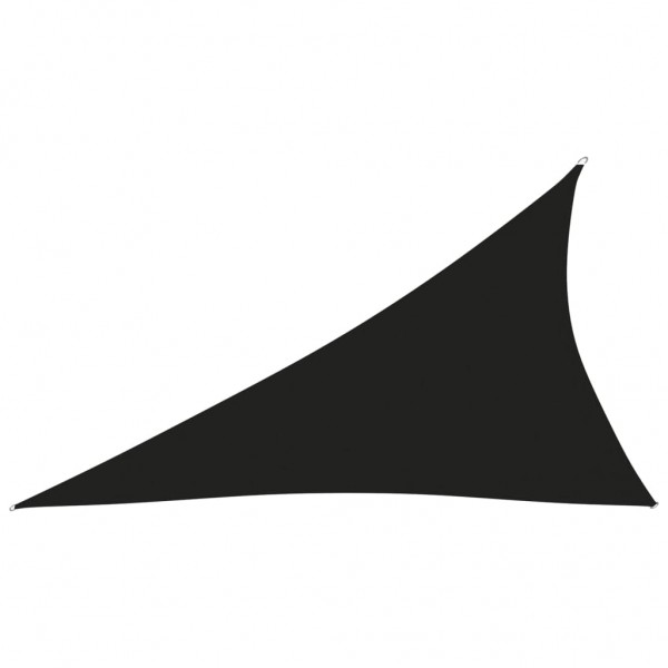 Toldo de vela triangular de tela oxford negro 3x4x5 m