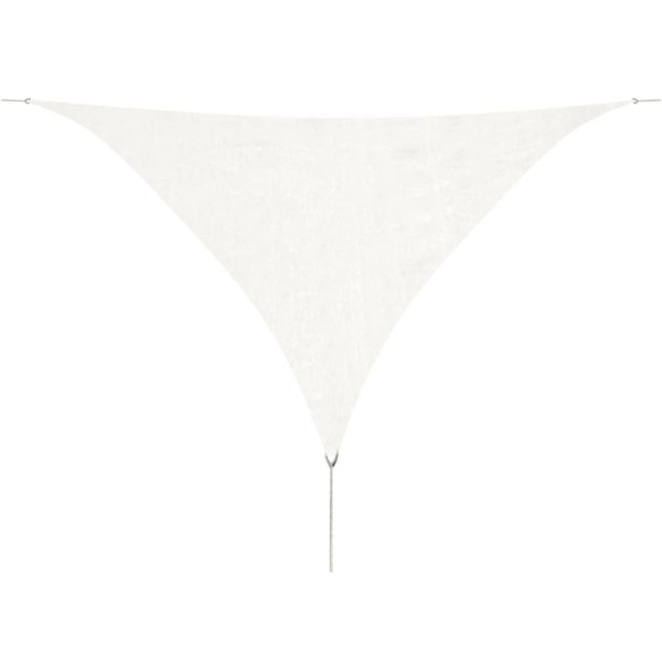 Toldo de vela triangular HDPE 3.6x3.6x3.6 m blanco