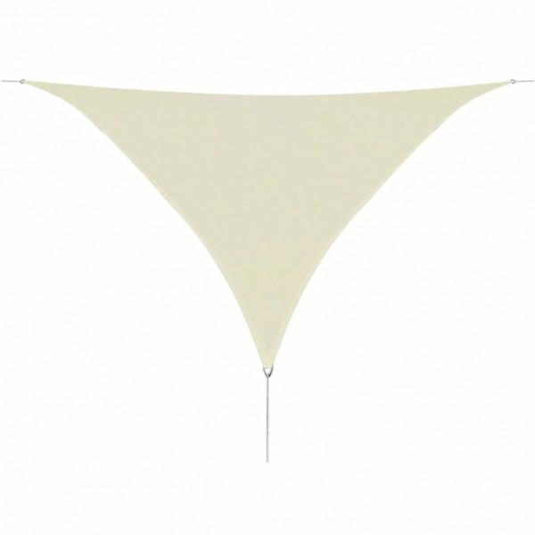 Toldo de vela triangular HDPE 5x5x5 m m crema