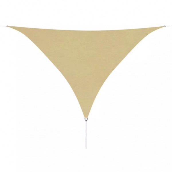 Toldo de vela triangular tela Oxford beige 3.6x3.6x3.6 m
