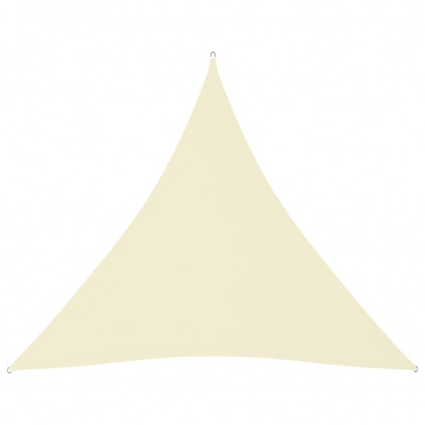 Toldo de vela triangular tela oxford crema 4.5x4.5x4.5 m