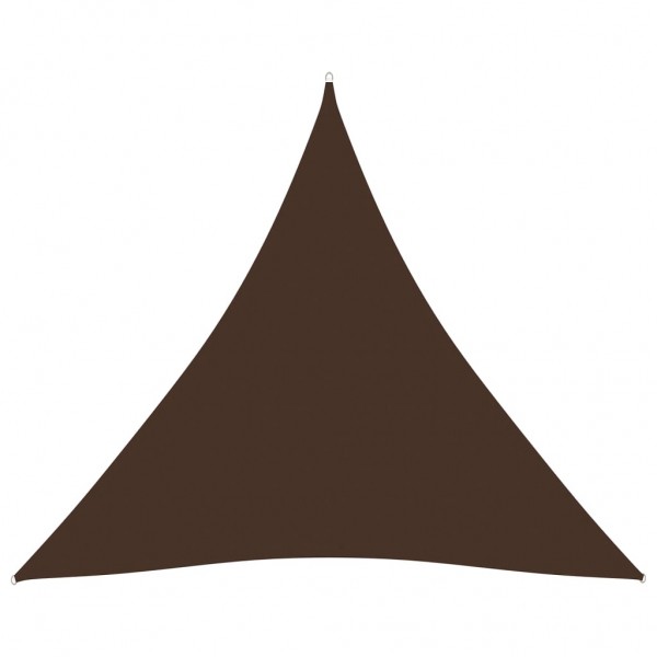 Toldo de vela triangular tela oxford marrón 4.5x4.5x4.5 m