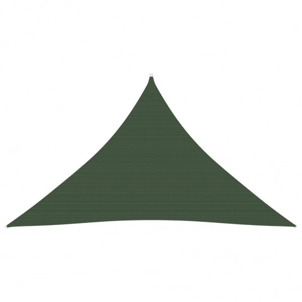 Toldo de vela verde oscuro HDPE 160 g/m² 3.5x3.5x4.9 m