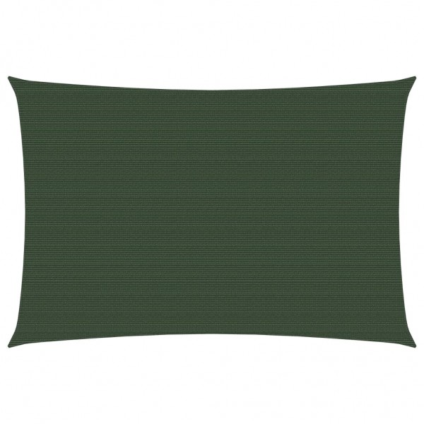 Toldo de vela verde oscuro HDPE 160 g/m² 3.5x4.5 m