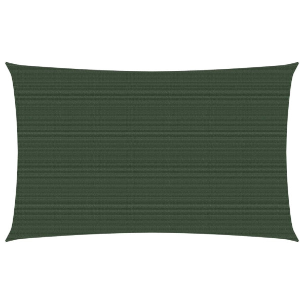 Toldo de vela verde oscuro HDPE 160 g/m² 3.5x5 m