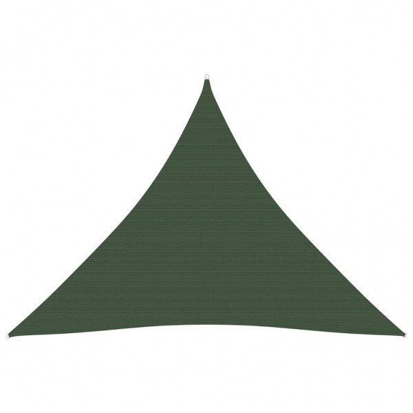 Toldo de vela verde oscuro HDPE 160 g/m² 3.6x3.6x3.6 m