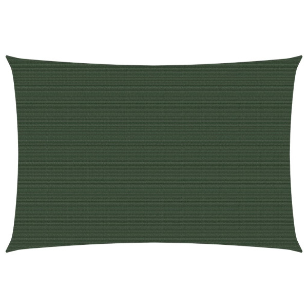 Toldo de vela verde oscuro HDPE 160 g/m² 3x4.5 m