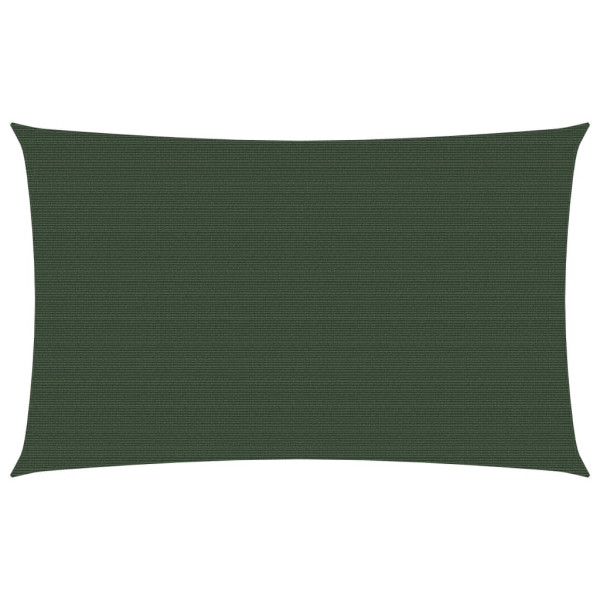 Toldo de vela verde oscuro HDPE 160 g/m² 3x5 m