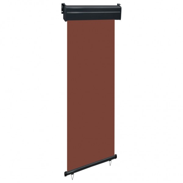 Toldo lateral de balcón marrón 60x250 cm