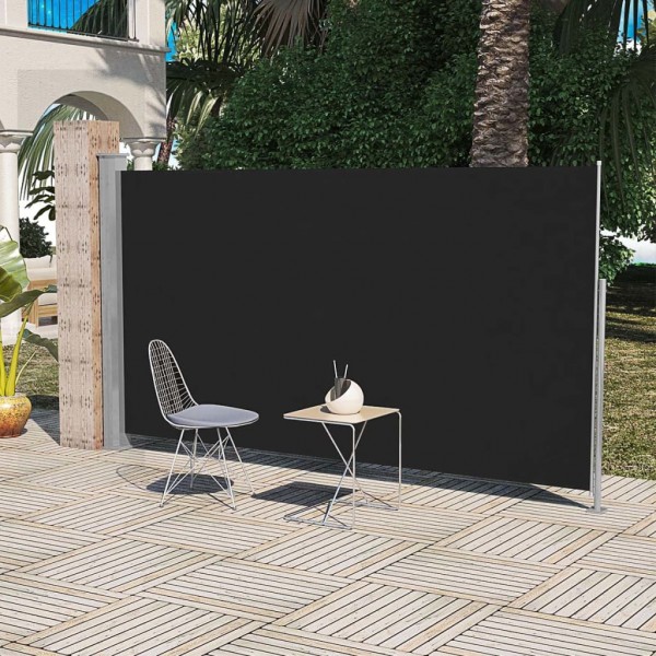 Toldo lateral de jardín o terraza 160x300 cm negro