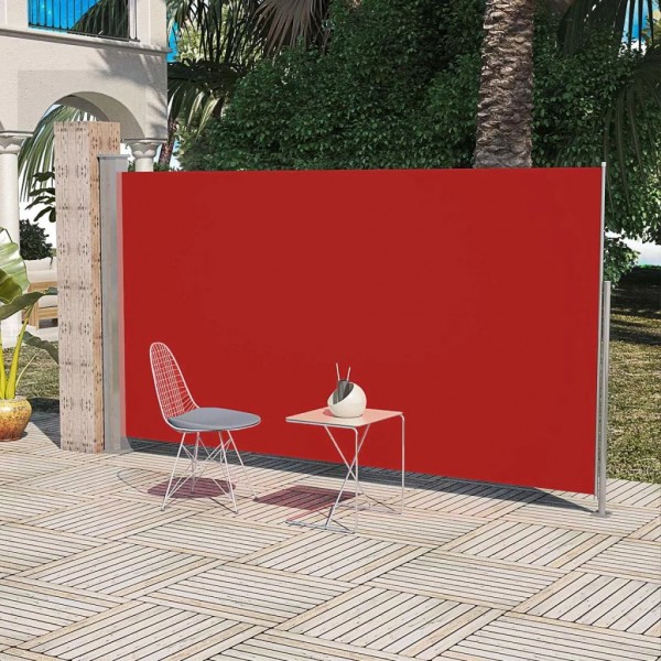 Toldo lateral de jardín o terraza 160x300 cm rojo