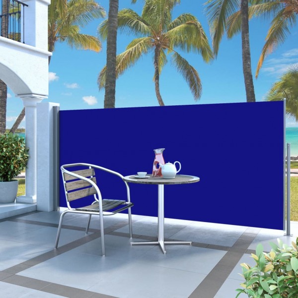 Toldo lateral retráctil 120x300 cm azul