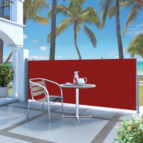 Toldo lateral retráctil 140x300 cm rojo