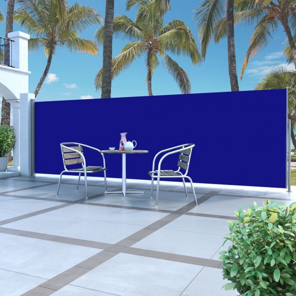 Toldo lateral retráctil 160x500 cm azul