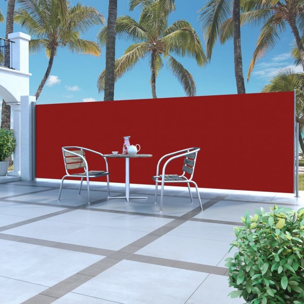 Toldo lateral retráctil 160x500 cm rojo