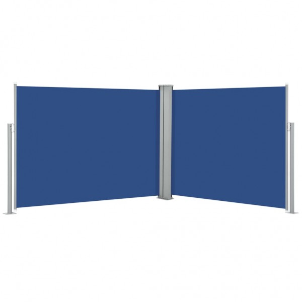 Toldo lateral retráctil azul 140x1000 cm