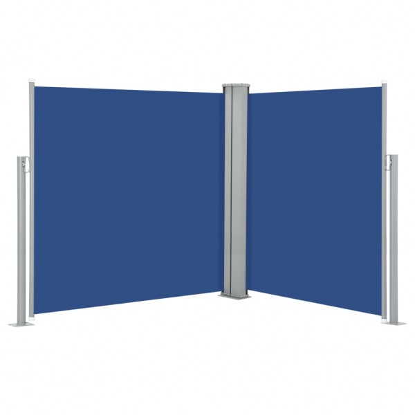 Toldo lateral retráctil azul 140x600 cm