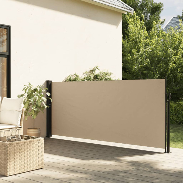 Toldo lateral retráctil beige 120x300 cm
