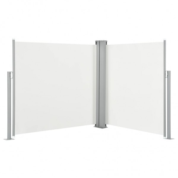 Toldo lateral retráctil color crema 120x600 cm