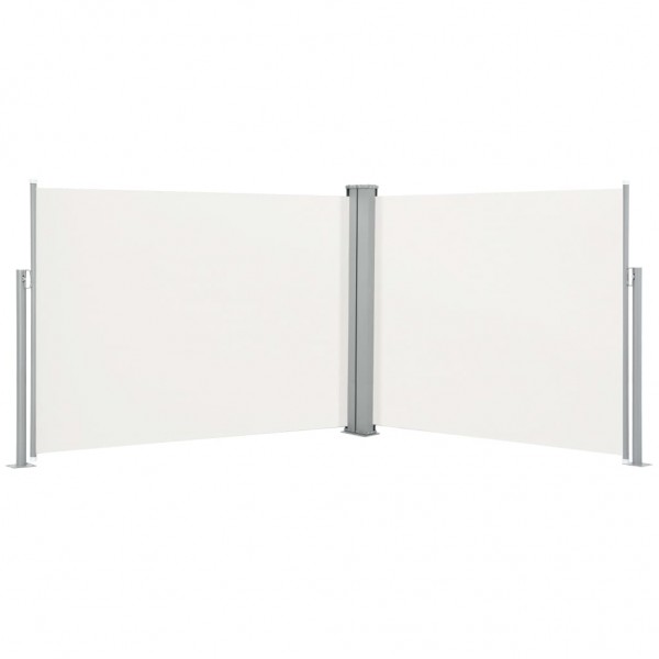 Toldo lateral retráctil color crema 140x1000 cm