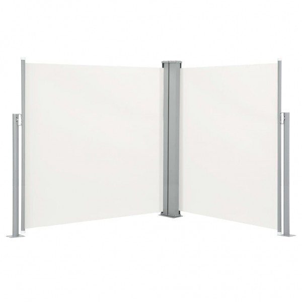 Toldo lateral retráctil color crema 140x600 cm