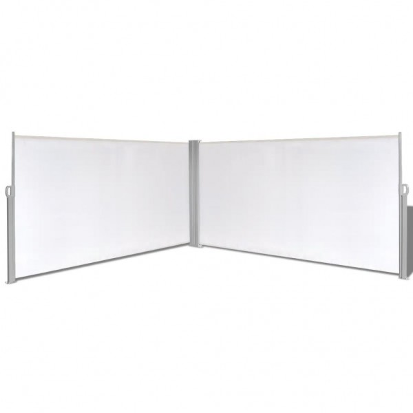 Toldo lateral retráctil color crema 160x600 cm
