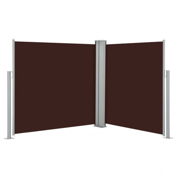 Toldo lateral retráctil marrón 120x600 cm