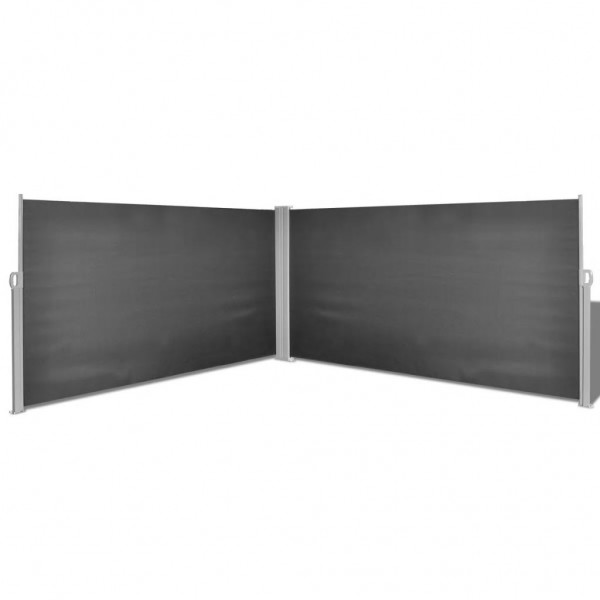 Toldo lateral retráctil negro 160x600 cm