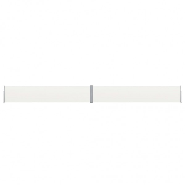 Toldo lateral retráctil para patio color crema 140x1200 cm