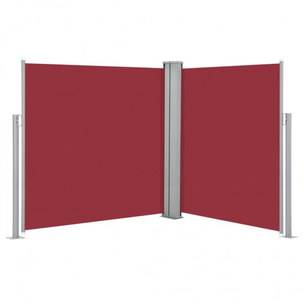 Toldo lateral retráctil rojo 140x600 cm