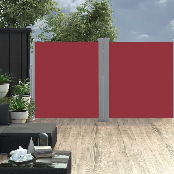 Toldo lateral retráctil rojo 160x600 cm