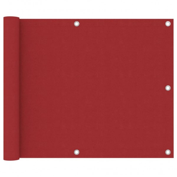 Toldo para balcón de tela oxford rojo 75x300 cm