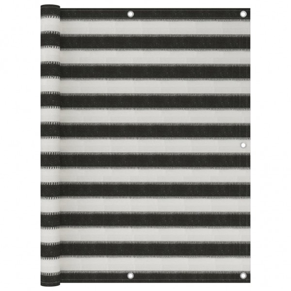 Toldo para balcón HDPE 120x400 cm gris antracita y blanco