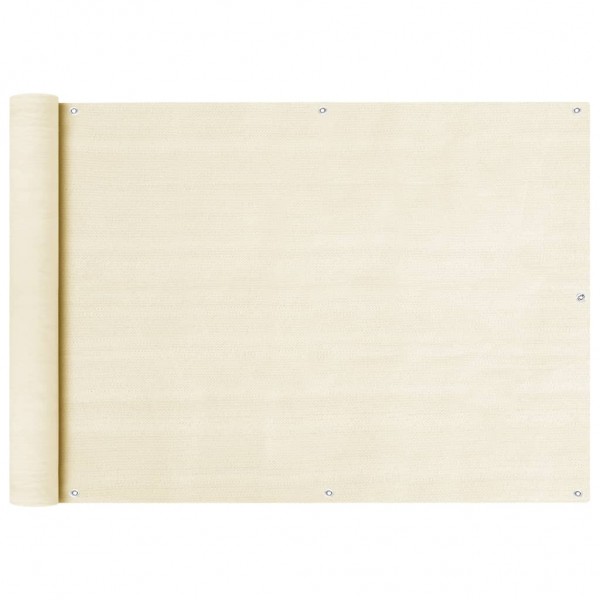 Toldo para balcón HDPE crema 75x500 cm